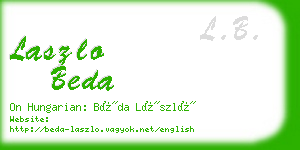 laszlo beda business card